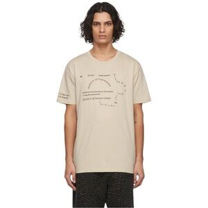 NWOT BLESS Beige Gray Multicollection II Loose Fit Oversized Cotton T-Shirt Tee